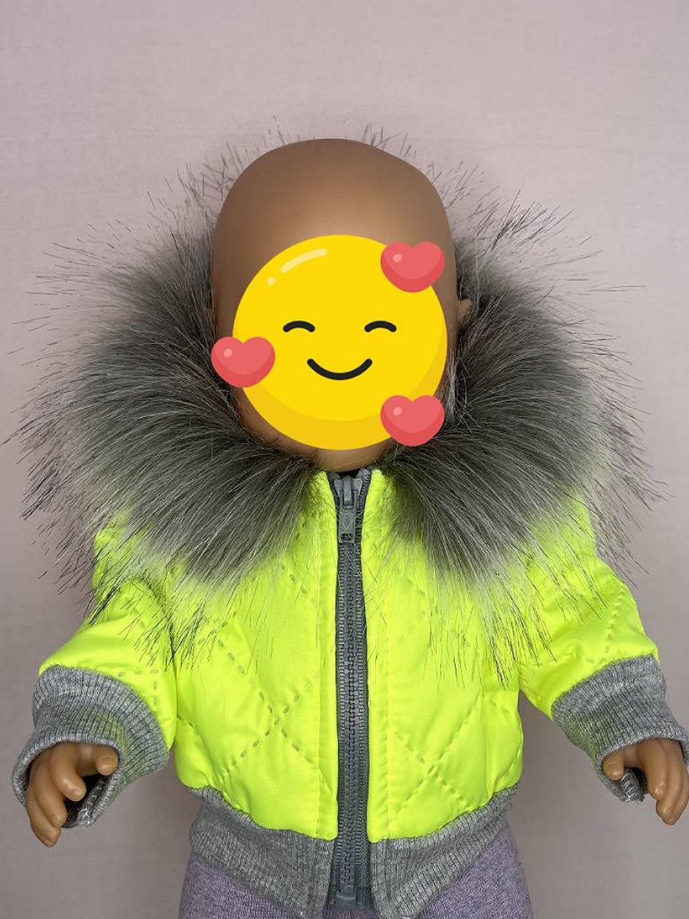 Куртка зимняя лимон для кукол 43 см (998)