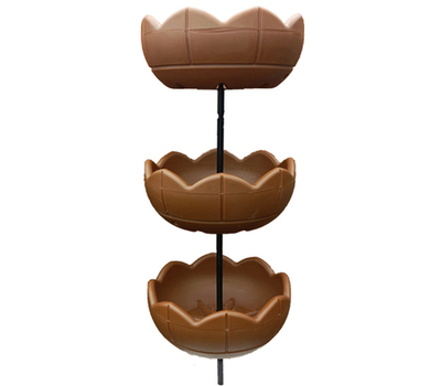 Садовый цветник Гейзер-3 с вазонами 600, терракотовый, высота 1750