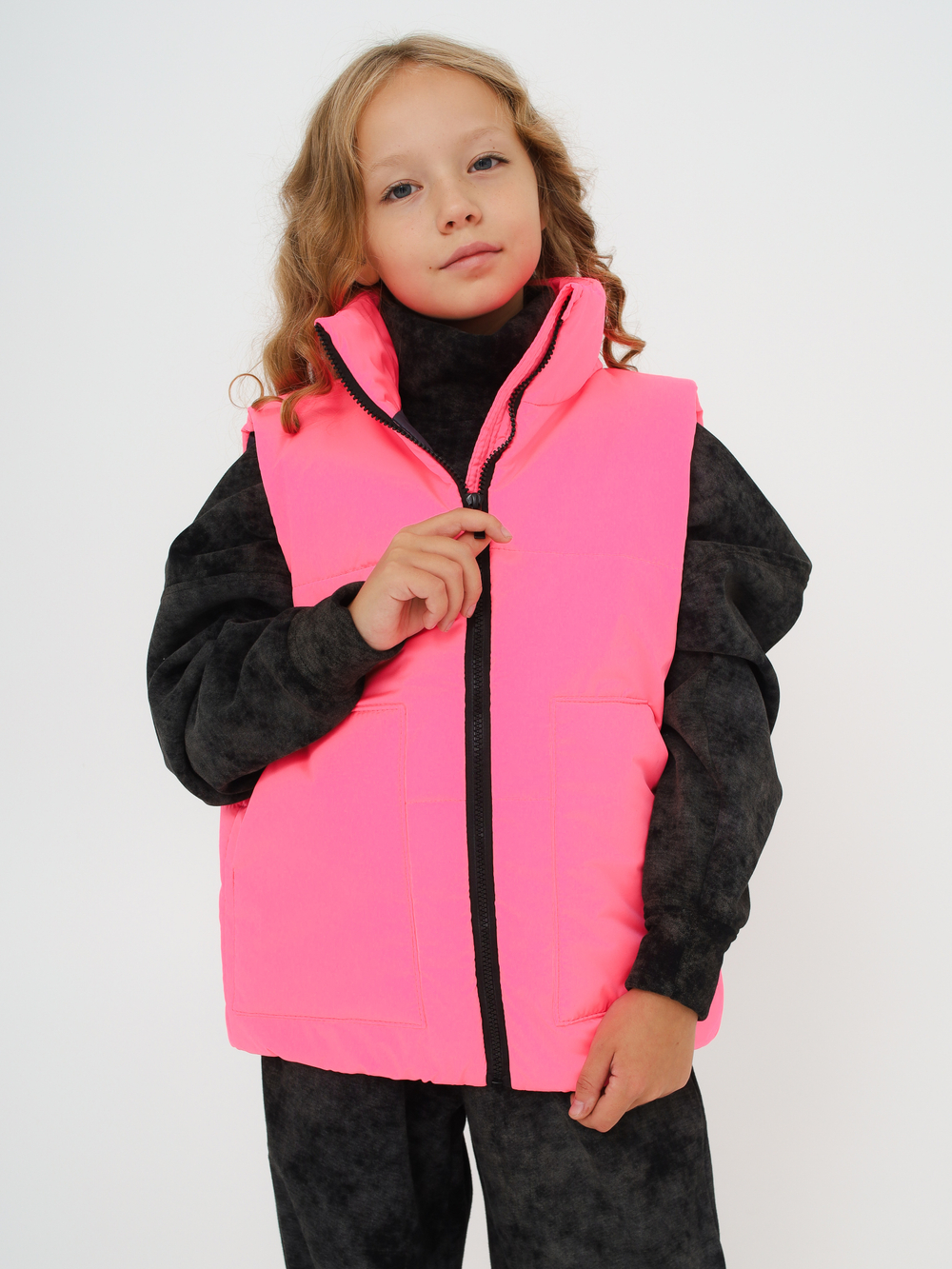 Жилет Base, розовый неон