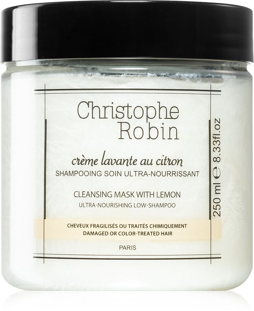 Christophe Robin Cleansing Mask with Lemon - маска для глубокого очищения поврежденных и окрашенных волос /   250  ml  / GTIN 3760041753101