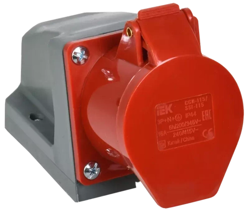 ИЭК Розетка стац. CCИ-115  3Р+РЕ+N 16А 380В IP44 ИЭК  PSR12-016-5