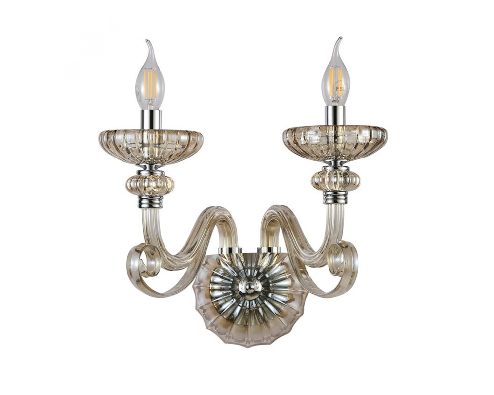 Настенный светильник Newport ANNETTE 8622/A chrome cognac, М0071596