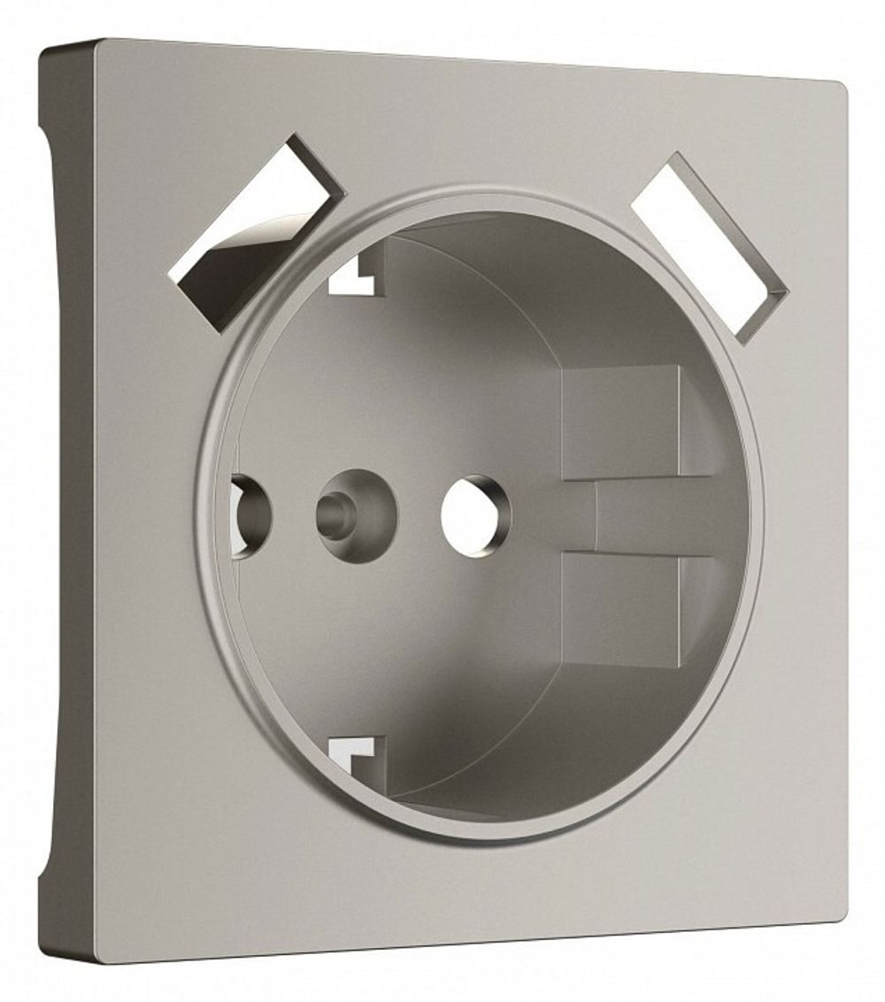 Накладка для розетки с заземлением и 2хUSB Werkel дымчатый W1279504