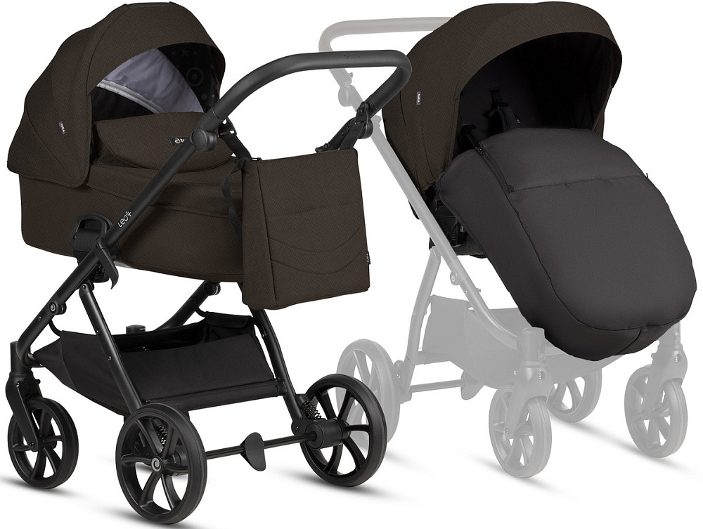 Детская коляска Tutis Leo 3 Plus 3 в 1 с автокреслом Beno Beige 1582203 Brown