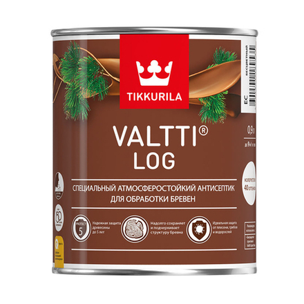 Декоративный антисептик для дерева Valtti Log (Валтти Лог) TIKKURILA 0,9л палисандр