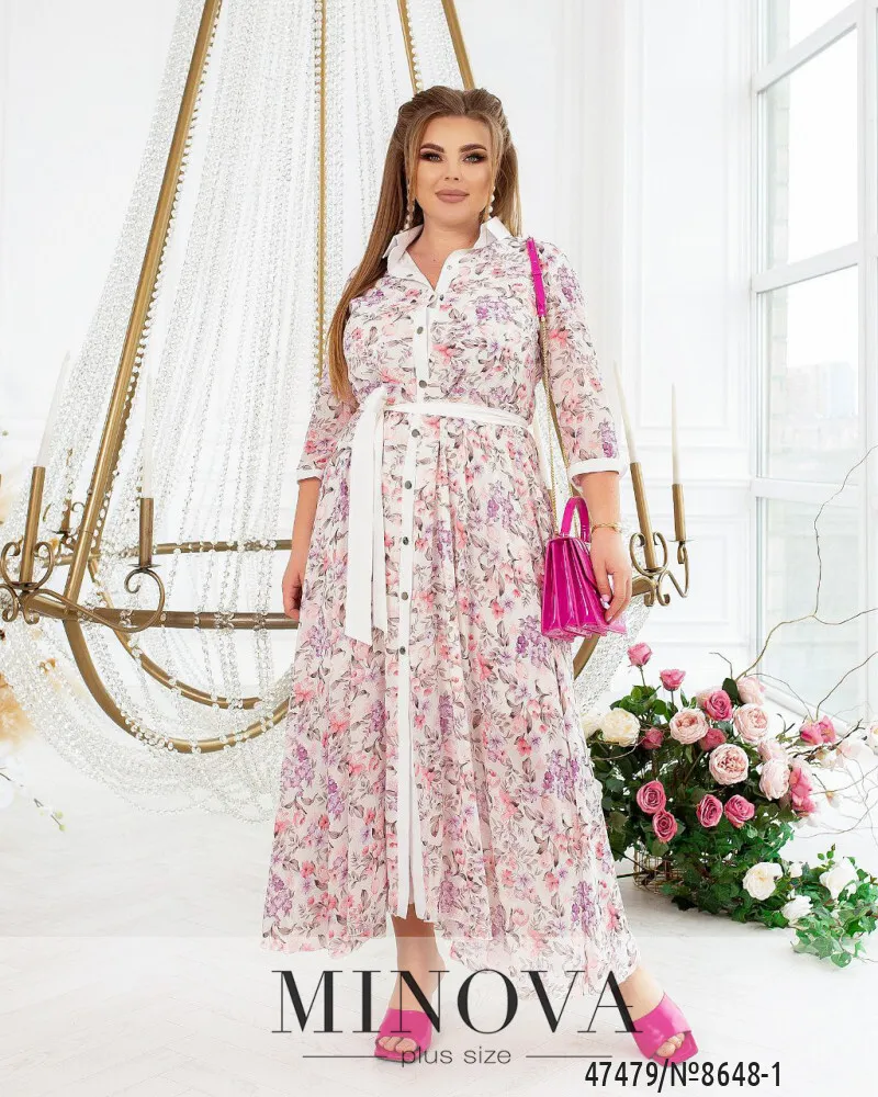 Платье 8648-1-молоко Minova