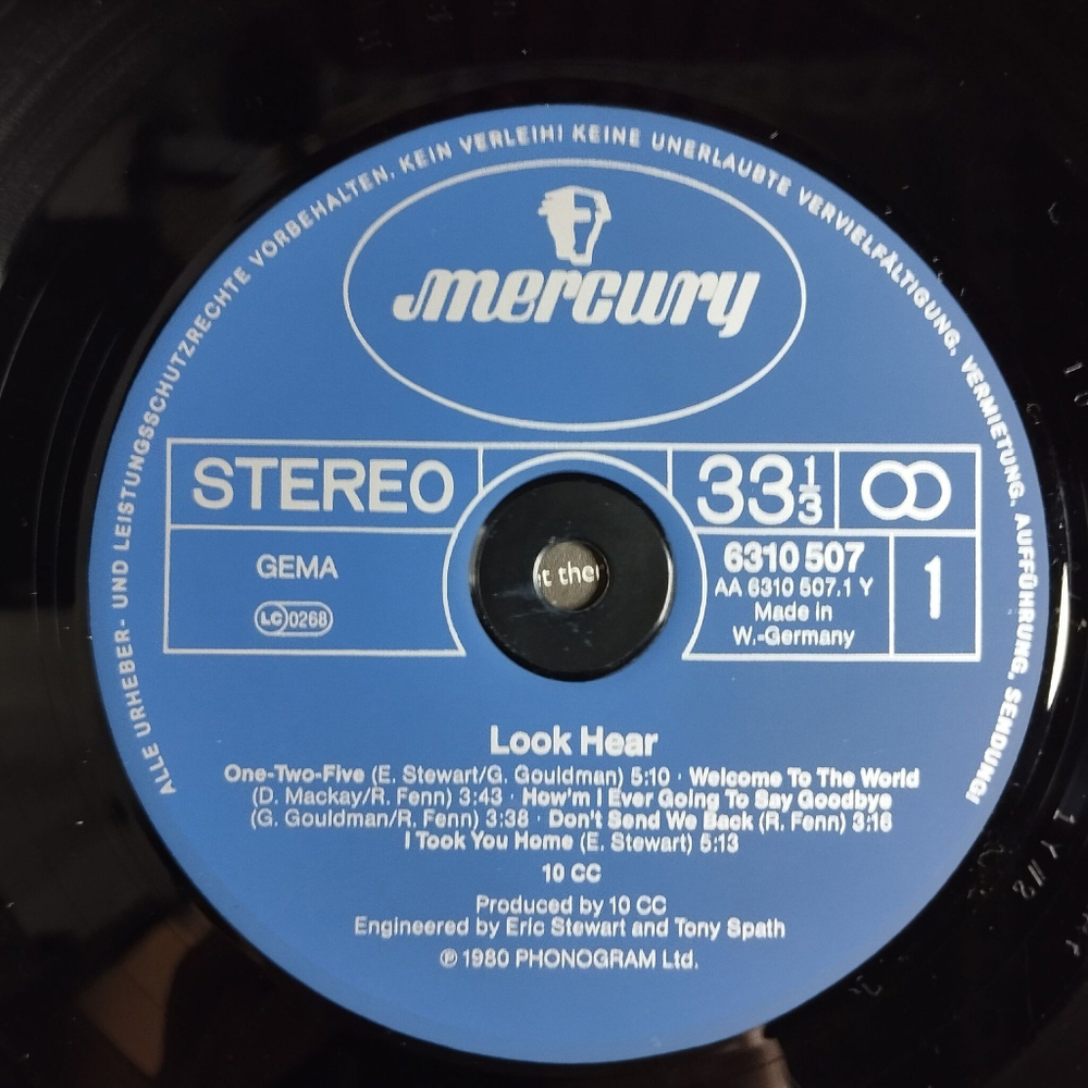 Винтажная виниловая пластинка LP 10cc Look Hear (Germany 1980) Strange Lover
