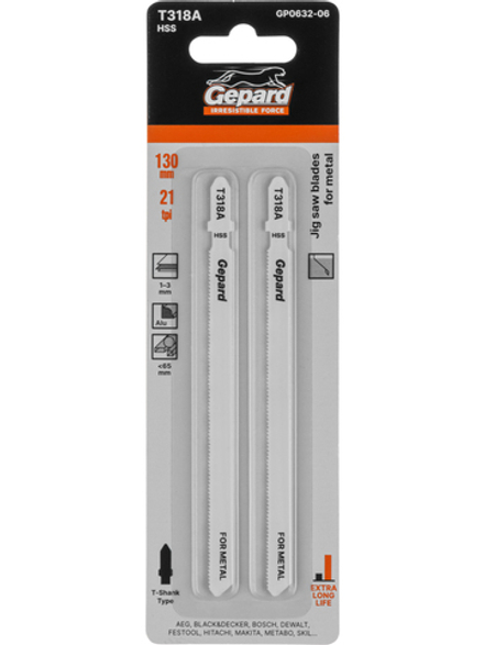 Пилка лобз. по металлу T318A (2 шт.) GEPARD