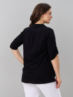 Блузка БЛ-131/фламли-черный