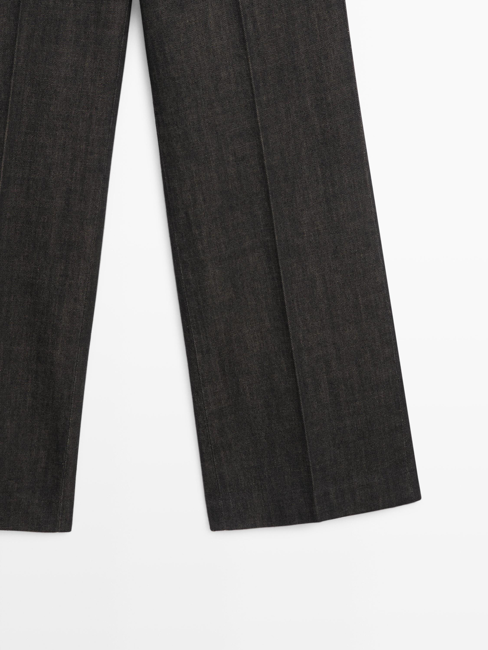 Massimo Dutti Джинсы со средней посадкой и широкими штанинами, темно-серый