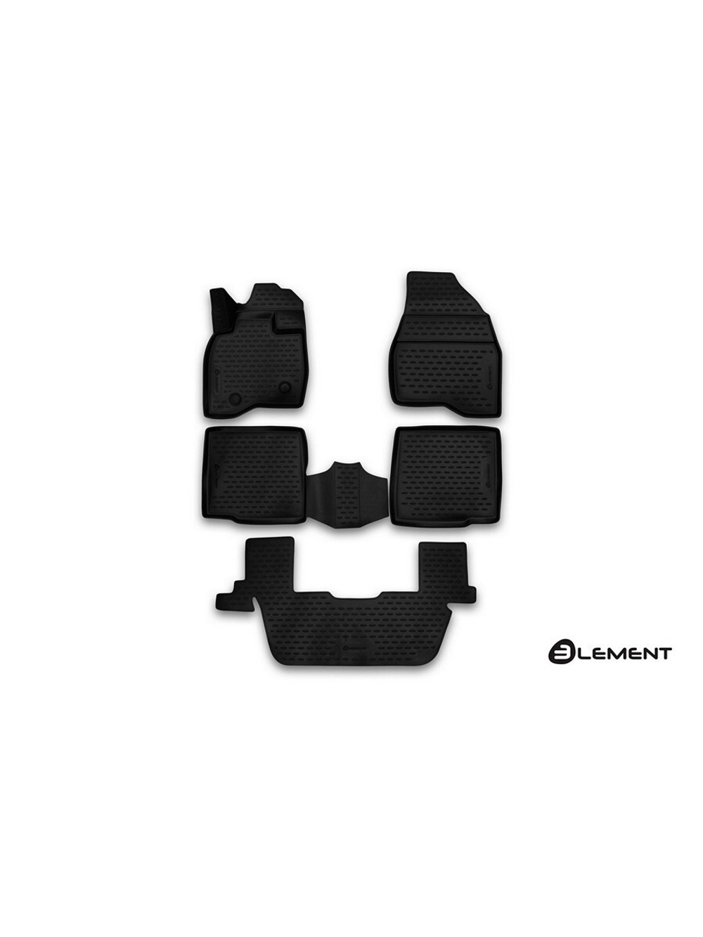 Коврики в салон для FORD Explorer, 2015-, 5 шт. (полиуретан) ELEMENT3D1676210K