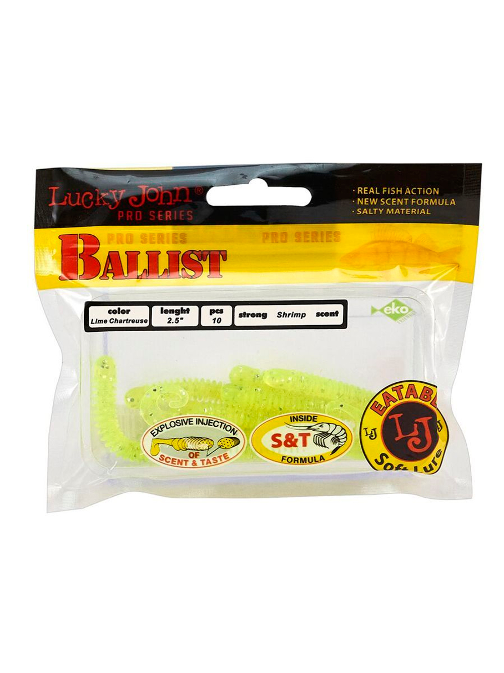 Твистеры съедобные LJ Pro Series BALLIST 3.3in (08.40)/F08 8 шт. в упак.