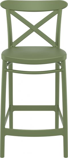 Стул пластиковый полубарный Cross Bar 65