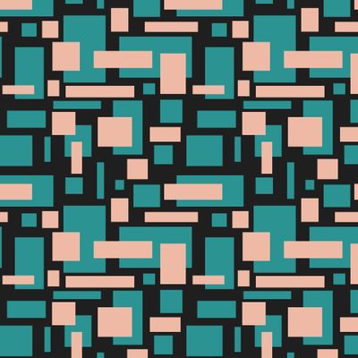 Прямоугольники на чёрном фоне, бежевый и бирюзовый