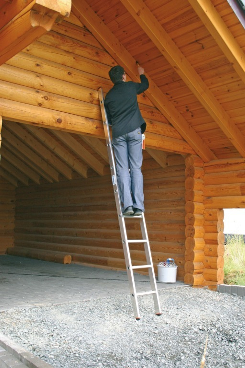 SIBILO Лестница приставная,12 ступенек,раб.высота 4,7 м