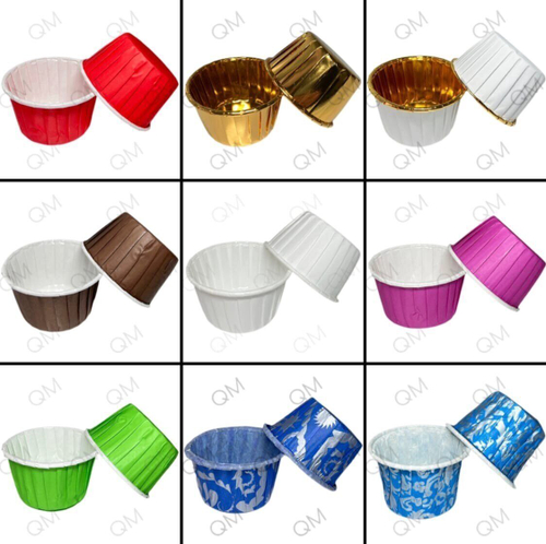 Pasticciere. Форма бумажная "Маффин" 50*40 мм (белая-золотая)