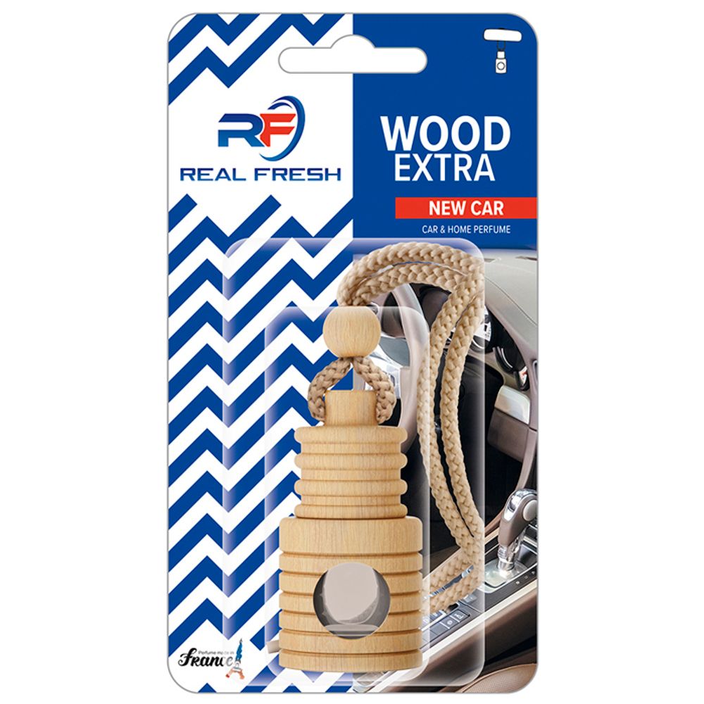 АРОМАТИЗАТОР С ПОДВЕСКОЙ &quot;REAL FRESH&quot; EXTRA WOOD NEW CAR 5ML