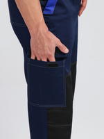 Костюм ProfLineBase-2 (тк.Твил,210) п/к, т.синий/черный/васильковый