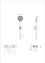 Смеситель для душа с термостатом WONZON & WOGHAND INN 5, Темный графит (WW-B2005-A-BGG)