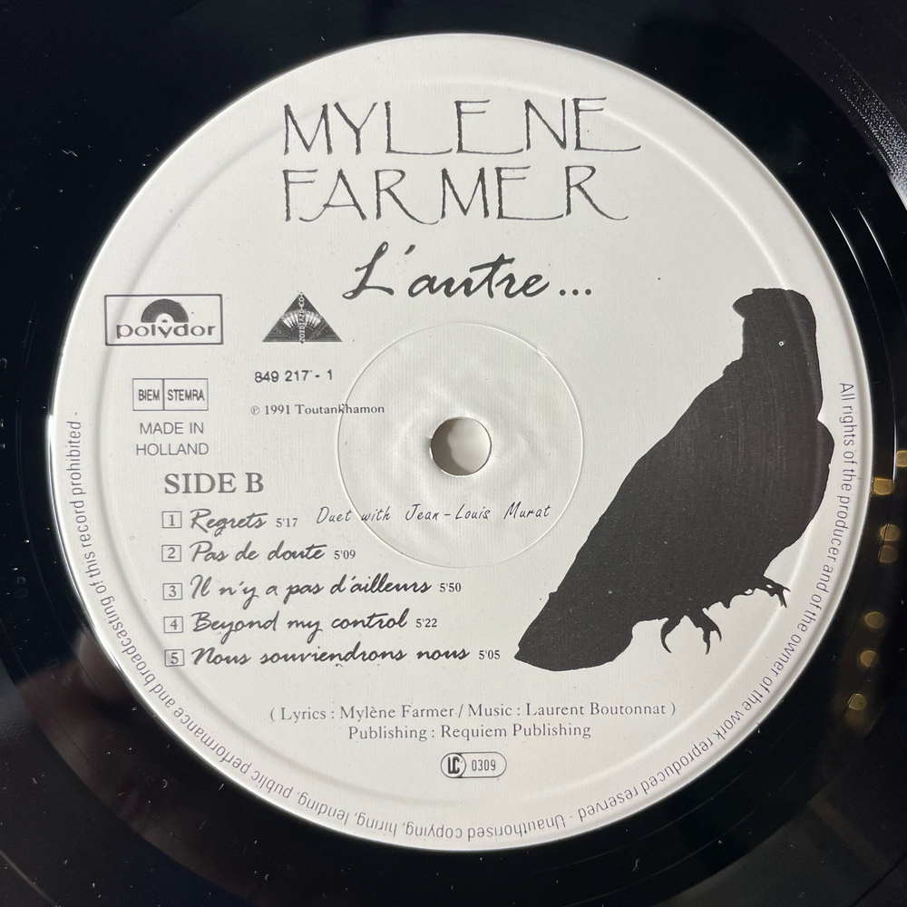 Винтажная виниловая пластинка LP Mylene Farmer L'Autre (Нидерланды 1991)
