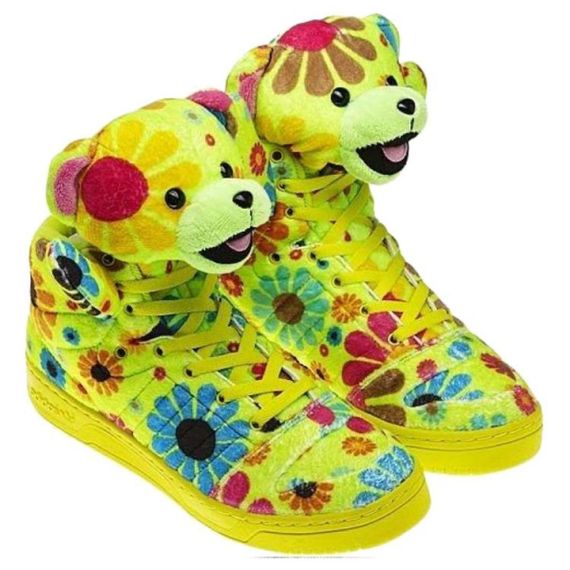 adidas originals Jeremy Scott Кроссовки для скейтбординга Высокие Зеленые Унисекс