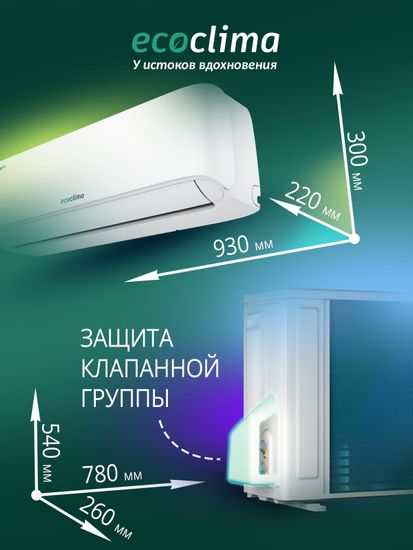 Настенная сплит-система Ecoclima ECW-HE18/BB-4R2 + EC-HE18/B-4R2, белый