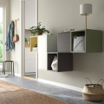 Комбинация для хранения - EKET IKEA/ ЭКЕТ ИКЕА,  175х70 см,  коричневы/белый/желтый/зеленый