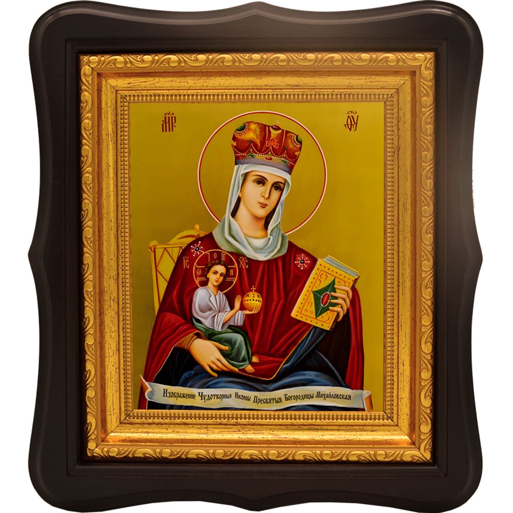Михайловская икона Божией Матери. Икона на холсте.