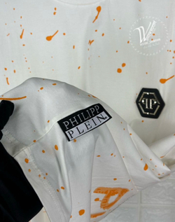 Футболка Philipp Plein Orange Skull премиум