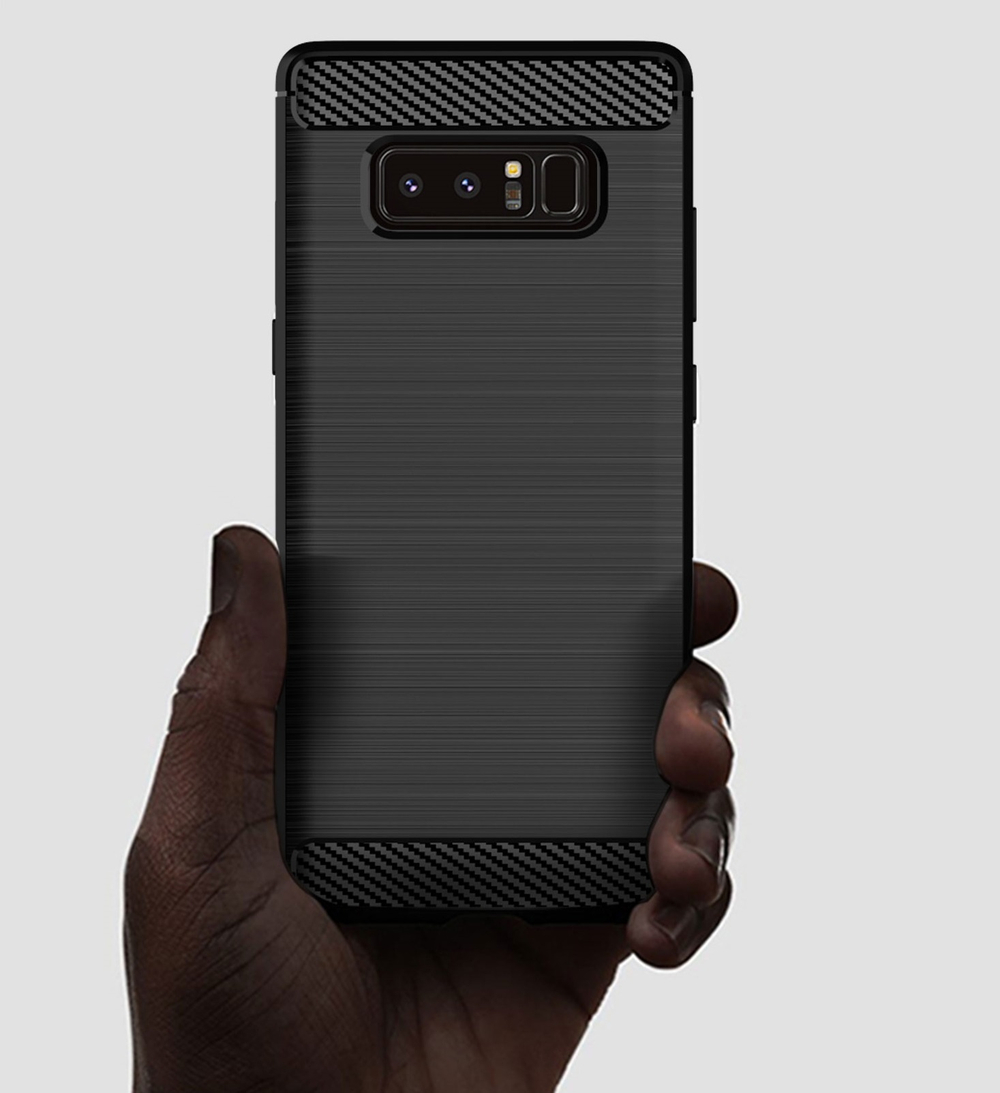 Чехол для Samsung Galaxy Note 8  цвет Black (черный), серия Carbon от Caseport