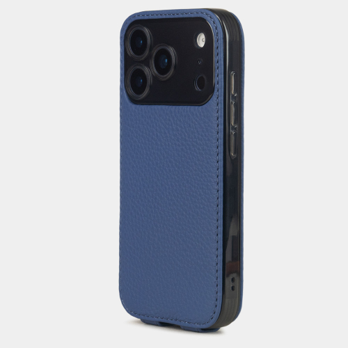 Чехол для iPhone 17 Pro - кожа теленка, синий королевский