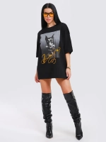 Футболка женская оверсайз принт