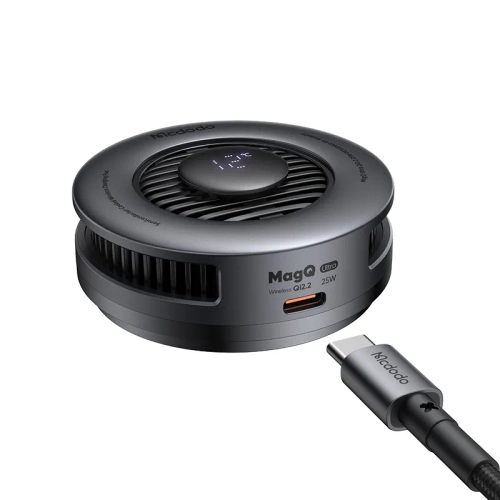 БЗУ-кулер McDoDo magsafe Qi2.2 с подсветкой и индикатором температуры