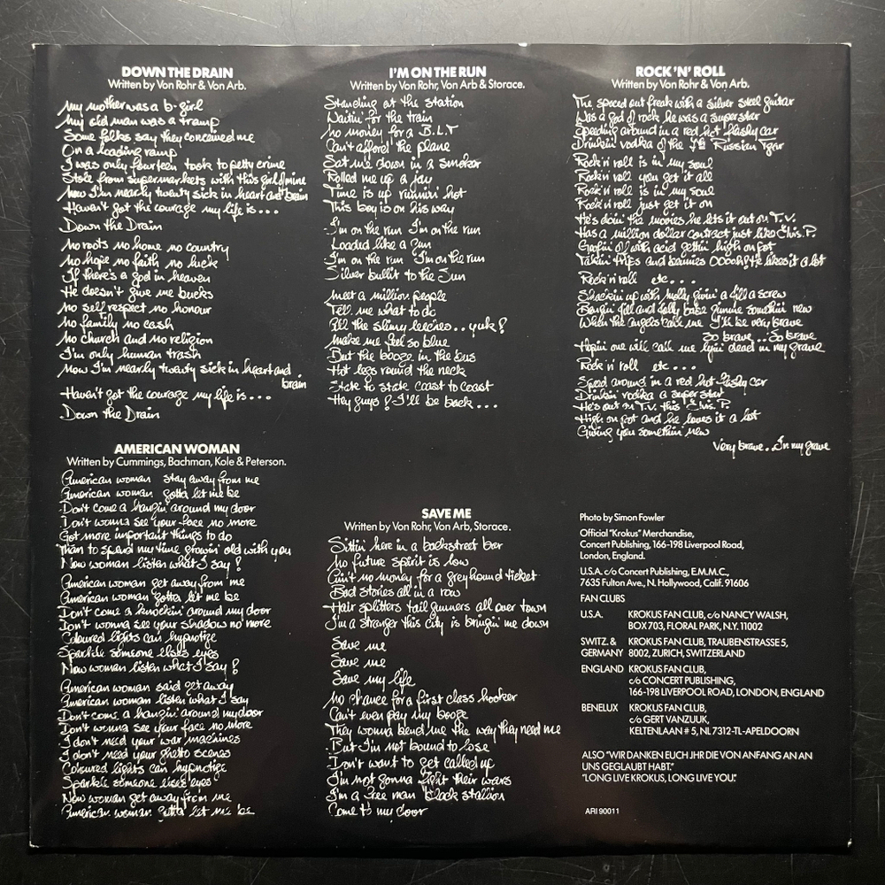 Krokus - One Vice At A Time (Голландия 1982г.)