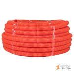 Труба гофр, ПНД с протяжкой d40 мм (25 м) оранжевая EKF-Plast