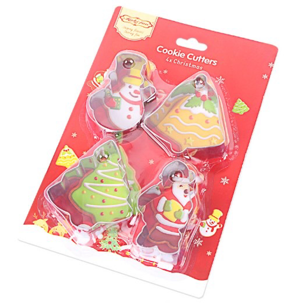 Вырубка для печенья Новогодние фигуры (4 шт)