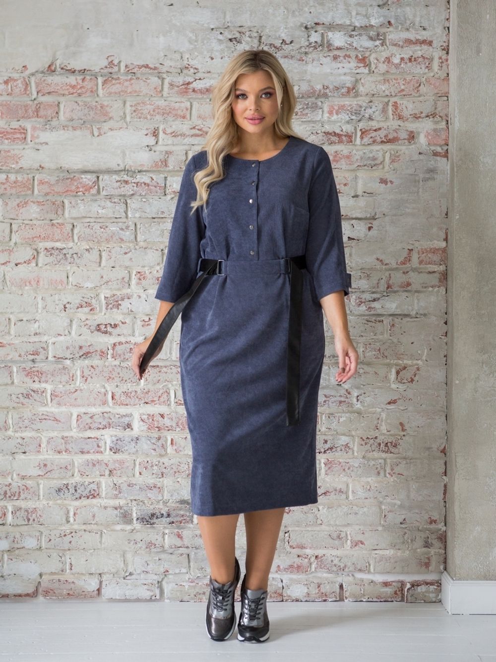 Платье 1375 темно-серый Novita (Акция)