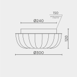 Потолочный светодиодный cветильник LED4U L1115-300 GD