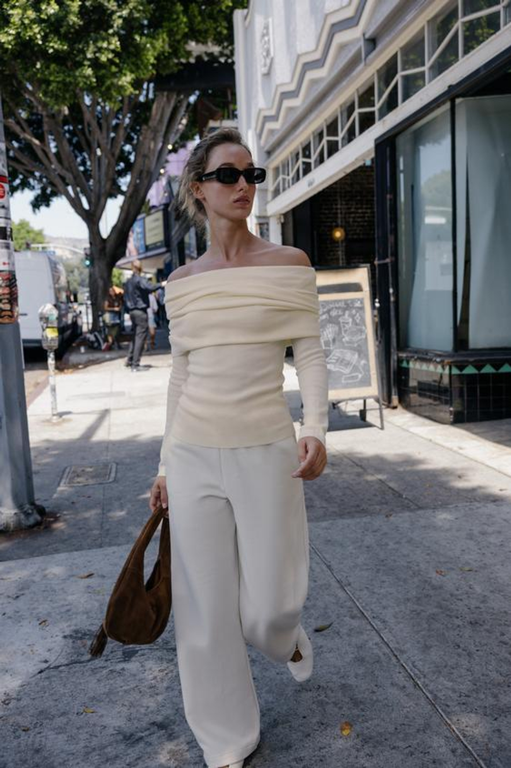 ZARA БАЗОВЫЕ БРЮКИ ИЗ МЯГКОЙ ТКАНИ, ЭКРЮ