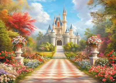 Волшебный замок №1 - фон неопреновый