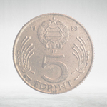 Hungary, 5 Forint - Lajos Kossuth, 1989, VF