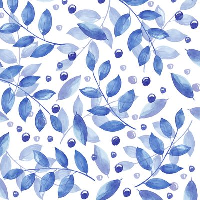 Синие веточки на белом