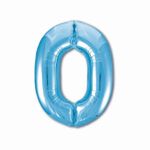 Agura Шар (40''/102 см) Цифра, 0 Slim, Голубой (БГ-60)