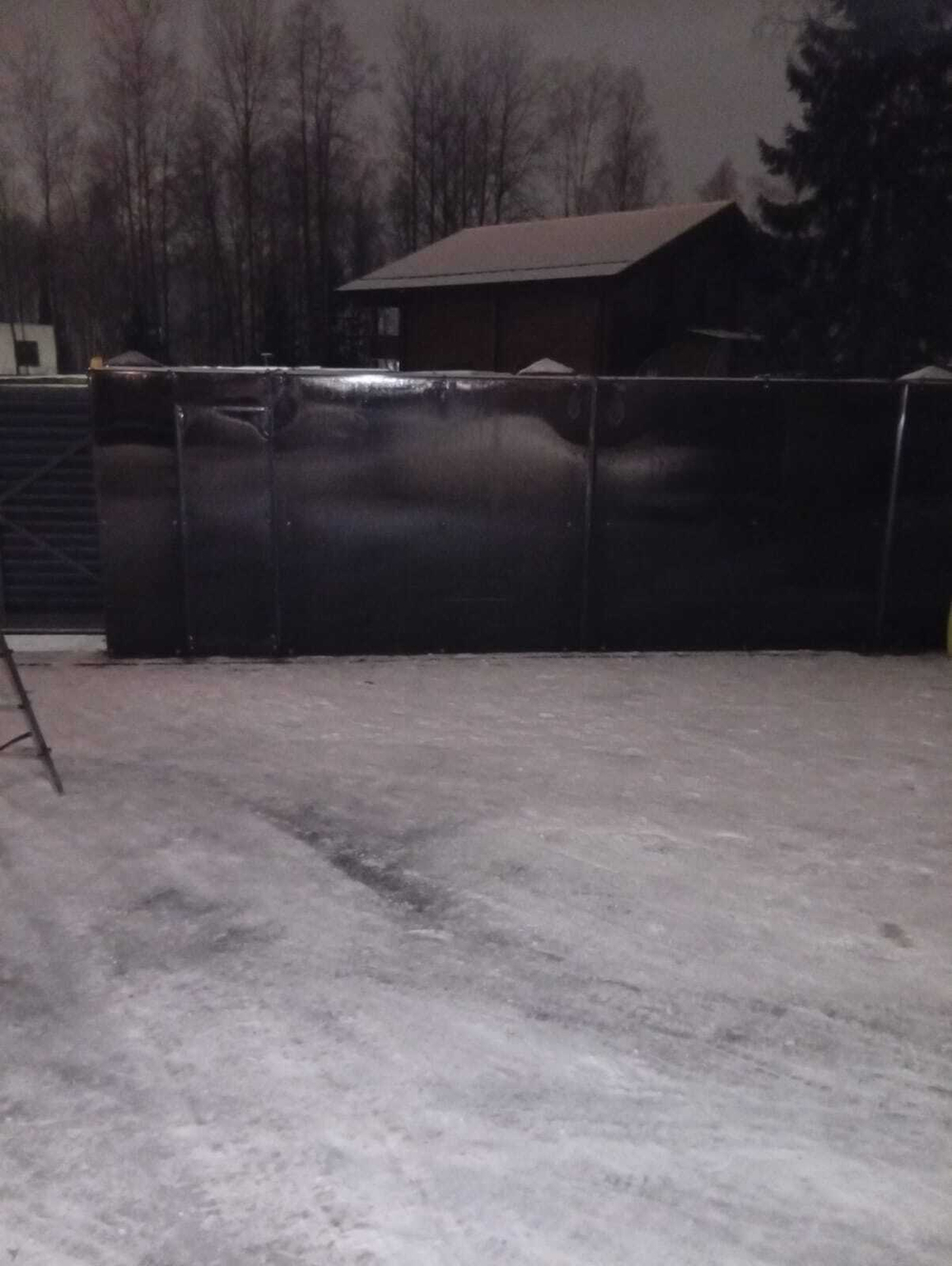 Навес под откатные ворота.