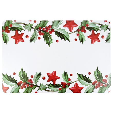 Салфетка сервировочная (плейсмат) "Happy Holidays" 43*28см. (min12) (упаковочный пакет)