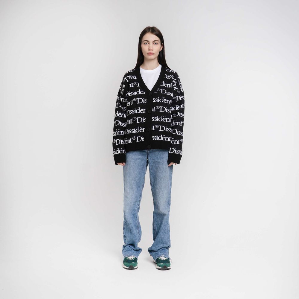 Кардиган Dissident Logo Pattern Черный