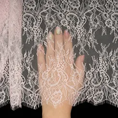 Кружево реснички розовые (24*290 см)