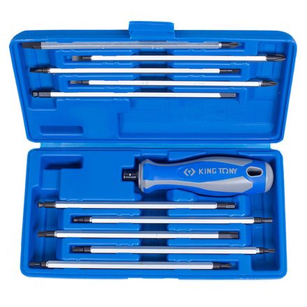 Цена на KING TONY (32518MR01) Набор отвертка с битами, 11 предметов