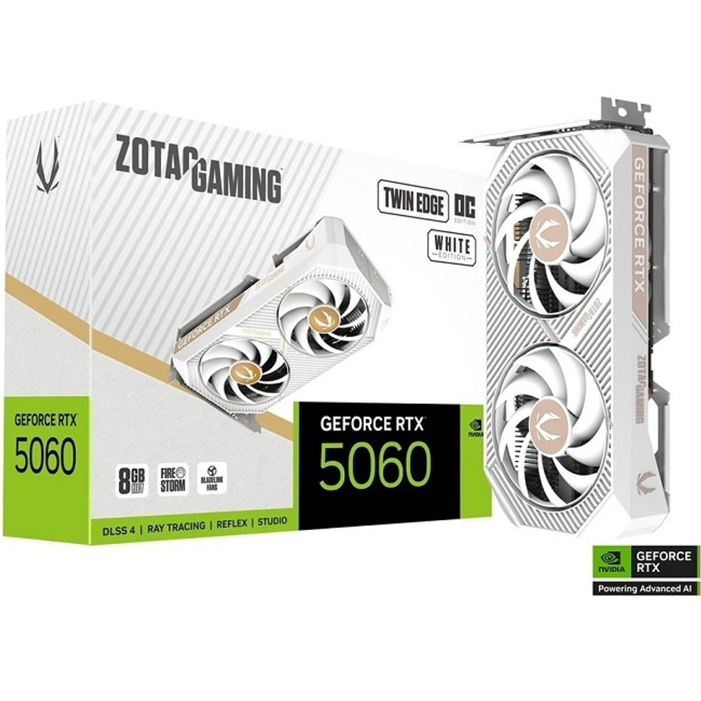 Видеокарта Zotac GeForce RTX 5060 TWIN EDGE OC WHITE ED 8GB (ZT-B50600Q-10M)