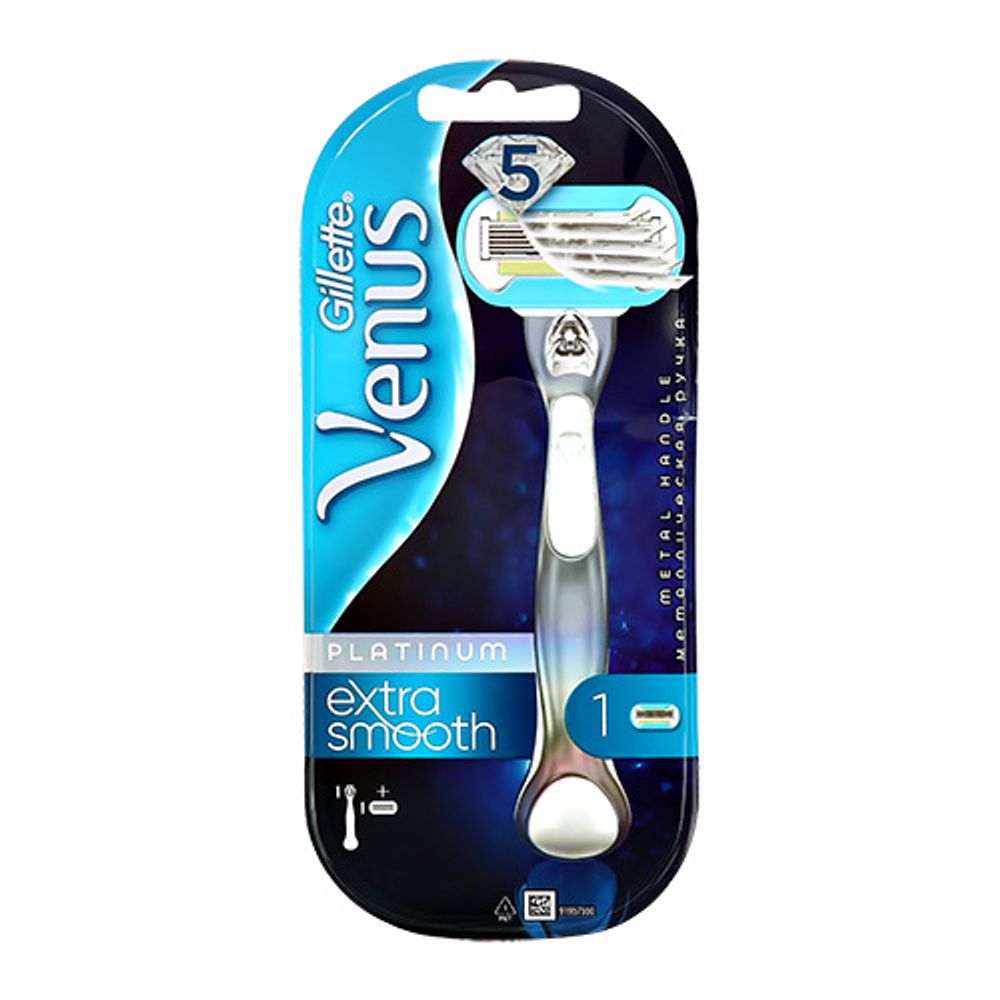 Gillette Станок бритвенный Venus Platinum, станок + 1 кассета